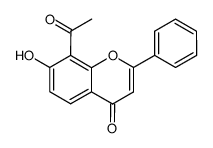 8-acetyl-7-hydroxy-2-phenyl-chromen-4-one Structure