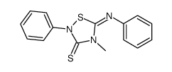 4-methyl-2-phenyl-5-phenylimino-1,2,4-thiadiazolidine-3-thione Structure