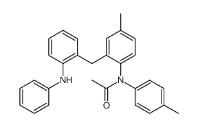 N-(4-Methylphenyl)-N-[4-methyl-2-[[2-(phenylamino)phenyl]methyl]phenyl]acetamide结构式