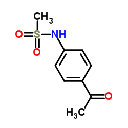 N-(4-乙酰基苯基)甲磺酰胺结构式