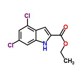 4,6-二氯吲哚-2-甲酸乙酯结构式