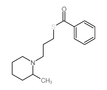 Benzenecarbothioicacid, S-[3-(2-methyl-1-piperidinyl)propyl] ester结构式