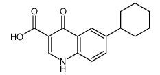 6-cyclohexyl-4-oxo-1H-quinoline-3-carboxylic acid结构式