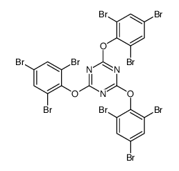 2,4,6-三(三溴苯氧基)-1,3,5-三嗪结构式