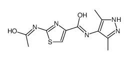 4-Thiazolecarboxamide,2-(acetylamino)-N-(3,5-dimethyl-1H-pyrazol-4-yl)-(9CI) Structure