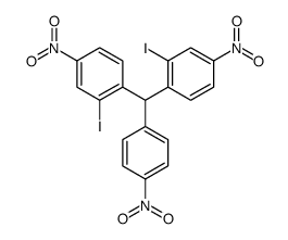 2-iodo-1-[(2-iodo-4-nitrophenyl)-(4-nitrophenyl)methyl]-4-nitrobenzene结构式