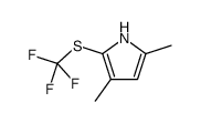3,5-dimethyl-2-(trifluoromethylsulfanyl)-1H-pyrrole结构式