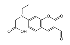 2-[ethyl-(3-formyl-2-oxochromen-7-yl)amino]acetic acid Structure