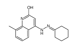 4-(2-cyclohexylidenehydrazinyl)-8-methyl-1H-quinolin-2-one结构式