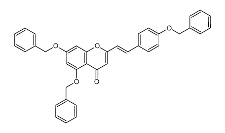 5,7,4'-tribenzyloxy-2-styrylchromone Structure