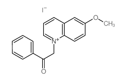 Quinolinium,6-methoxy-1-(2-oxo-2-phenylethyl)-, iodide (1:1) Structure