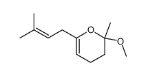 2-methoxy-2-methyl-6-(3-methylbut-2-en-1-yl)-3,4-dihydro-2H-pyran结构式
