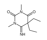 5,5-diethyl-6-imino-1,3-dimethyl-1,3-diazinane-2,4-dione结构式