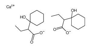 calcium α-ethyl-1-hydroxycyclohexaneacetate (1:2)结构式