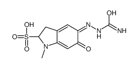 2-Indolinesulfonic acid, 5,6-dihydro-1-methyl-5,6-dioxo-, 5-semicarbazone (6CI) structure