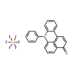 4-Thiophenyl phenyl diphenyl sulfonium hexafluoroantimonate structure