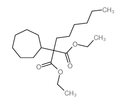 Propanedioic acid,2-cycloheptyl-2-hexyl-, 1,3-diethyl ester Structure