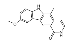 9-methoxy-5-methyl-2,6-dihydro-pyrido[4,3-b]carbazol-1-one结构式