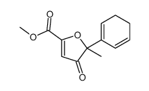 methyl 5-cyclohexa-1,5-dien-1-yl-5-methyl-4-oxofuran-2-carboxylate结构式