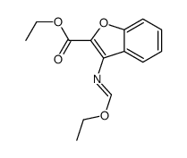 ethyl 3-(ethoxymethylideneamino)-1-benzofuran-2-carboxylate Structure