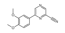 6-(3,4-dimethoxyphenyl)pyrazine-2-carbonitrile Structure