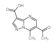 6-乙酰基-7-甲基-吡唑并[1,5-a]嘧啶-3-羧酸结构式