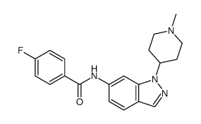 4-fluoro-N-[1-(1-methylpiperidin-4-yl)indazol-6-yl]benzamide Structure