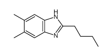 2-butyl-5,6-dimethyl-1H-benzimidazole结构式