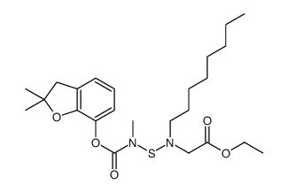 ethyl 2-[[(2,2-dimethyl-3H-1-benzofuran-7-yl)oxycarbonyl-methylamino]sulfanyl-octylamino]acetate结构式