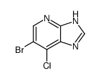 6-溴-7-氯-3H-咪唑并[4,5-b]吡啶结构式