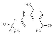 (3-((tert-Butoxycarbonyl)amino)-4-methylphenyl)boronic acid Structure