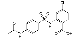 Benzoic acid, 2-[[[4-(acetylamino)phenyl]sulfonyl]amino]-4-chloro结构式