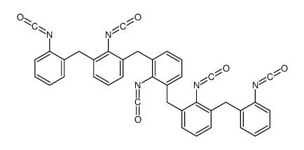 2-异氰酸-1,3-双[2-异氰酸-3-[(2-异氰酸苯基)甲基]苯基]甲苯结构式