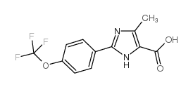 5-甲基-2-(4-三氟甲氧基苯基)-3H-咪唑-4-羧酸结构式