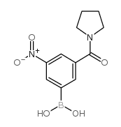 (3-硝基-5-(吡咯烷-1-羰基)苯基)硼酸结构式