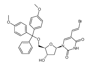 5'-O-(4,4'-dimethoxytrityl)-2'-deoxy-5-(E)-bromovinyluridine Structure