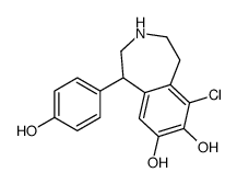 6-Chloro-1-(4-hydroxyphenyl)-2,3,4,5-tetrahydro-1H-3-benzazepine- 7,8-diol Structure