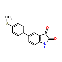 5-[4-(Methylsulfanyl)phenyl]-1H-indole-2,3-dione Structure