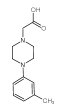 [4-(3-甲基苯)哌嗪-1-基]乙酸双盐酸盐结构式