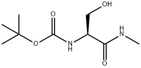 叔丁基(S)-(3-羟基-1-(甲氨基)-1-氧代丙-2-基)氨基甲酸酯结构式