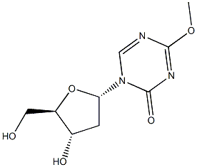 1-(2-脱氧-BETA-D-赤式-呋喃戊糖基)-4-甲氧基-1,3,5-三嗪-2(1H)-酮结构式