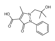 1-(2-羟基-2-甲基丙基)-2-苯基-3-氧代-5-甲基-2,3-二氢吡唑-4-甲酸结构式