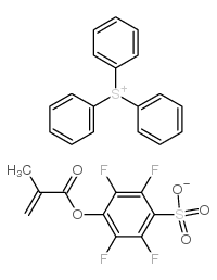 三苯基锍 2,3,5,6-四氟-4-(甲基丙烯酰氧基)苯磺酸盐结构式