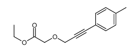 ethyl 2-[3-(4-methylphenyl)prop-2-ynoxy]acetate结构式