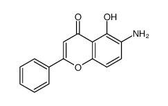 6-amino-5-hydroxy-2-phenylchromen-4-one结构式