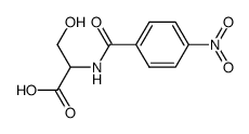 N-4-nitrobenzoyl-DL-serine Structure