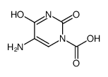 5-amino-2,4-dioxopyrimidine-1-carboxylic acid Structure