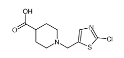 1-(2-Chloro-thiazol-5-ylmethyl)-piperidine-4-carboxylicacid Structure
