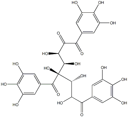 1,4,6-三-O-没食子酰-BETA-D-吡喃葡萄糖结构式