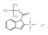 1-(Boc)-1H-吲哚-2-三氟硼酸钾结构式